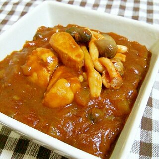 夏☆トマトとしめじのチキンカレー